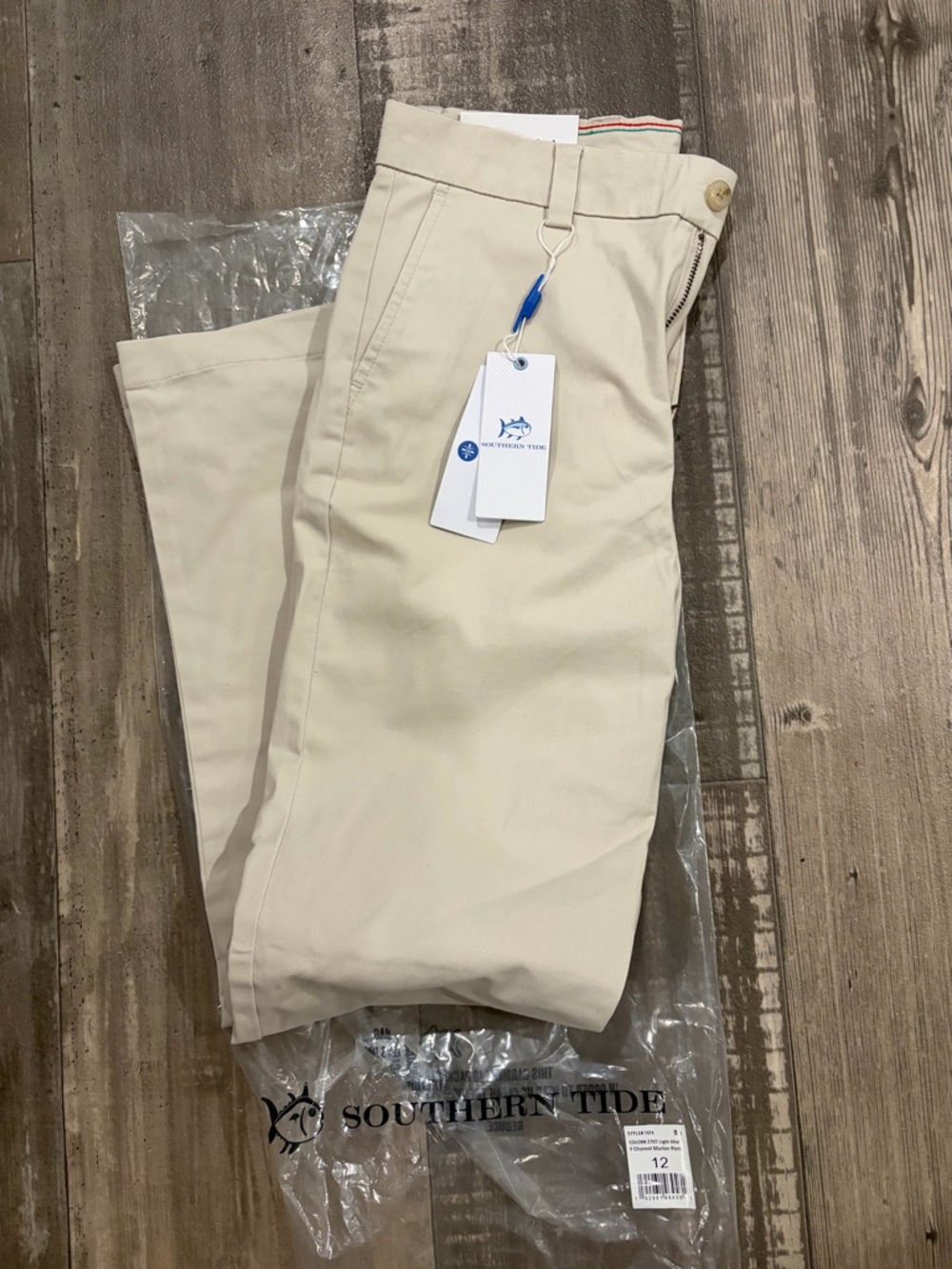 Southern Tide Boys Chino Pants in Light Beige size 12 NWT
